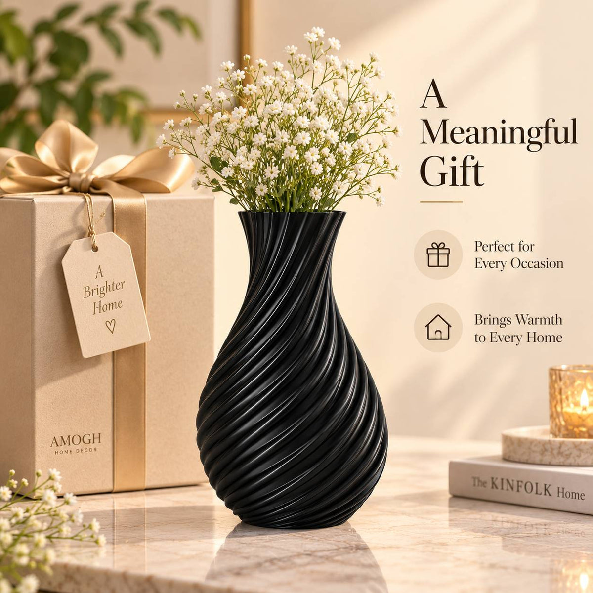 Spiral Wave Vase | 3D Printed Home Décor