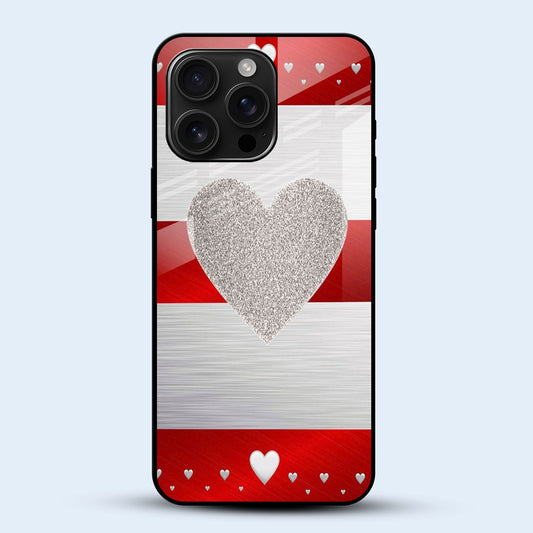 Glitter Heart Mobile Back Cover Main Image