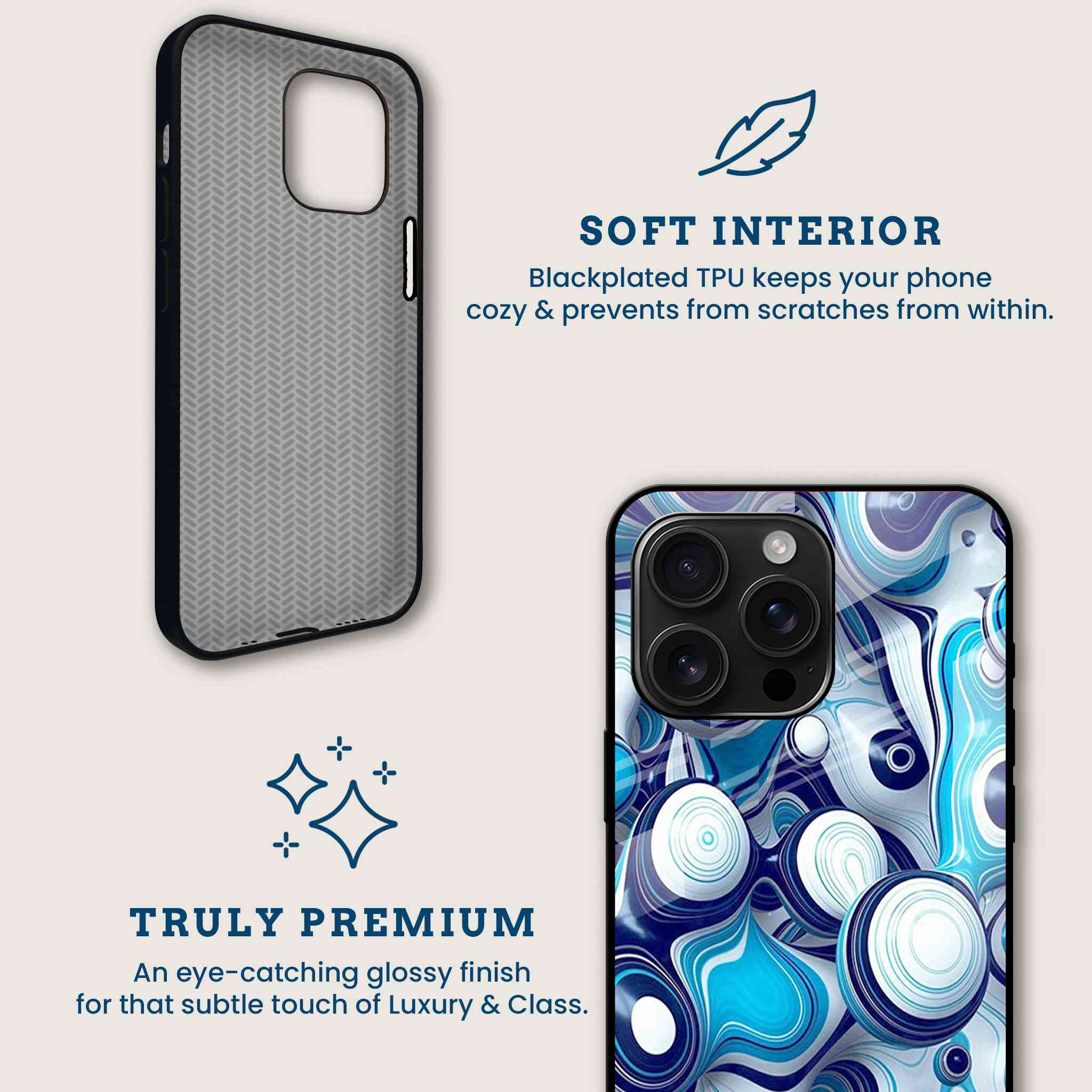 3D Abstract Waves Mobile Back Cover Brand Image