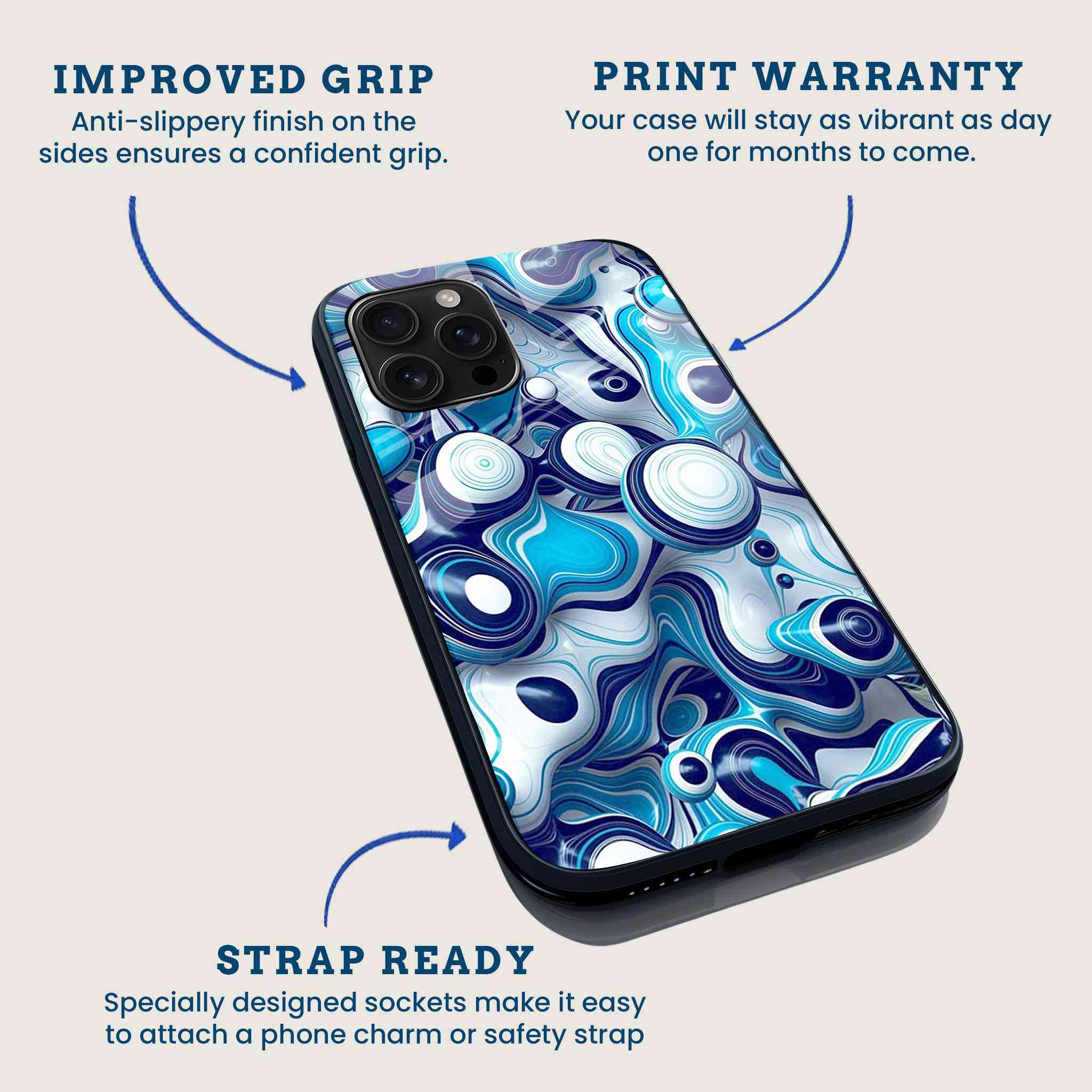 3D Abstract Waves Mobile Back Cover Feature Image