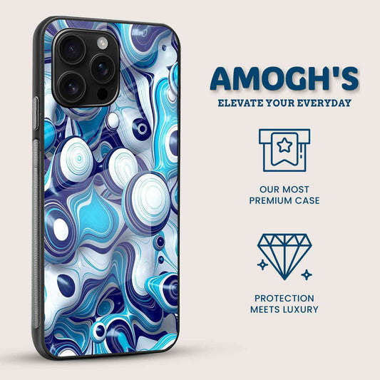 3D Abstract Waves Mobile Back Cover Side Image