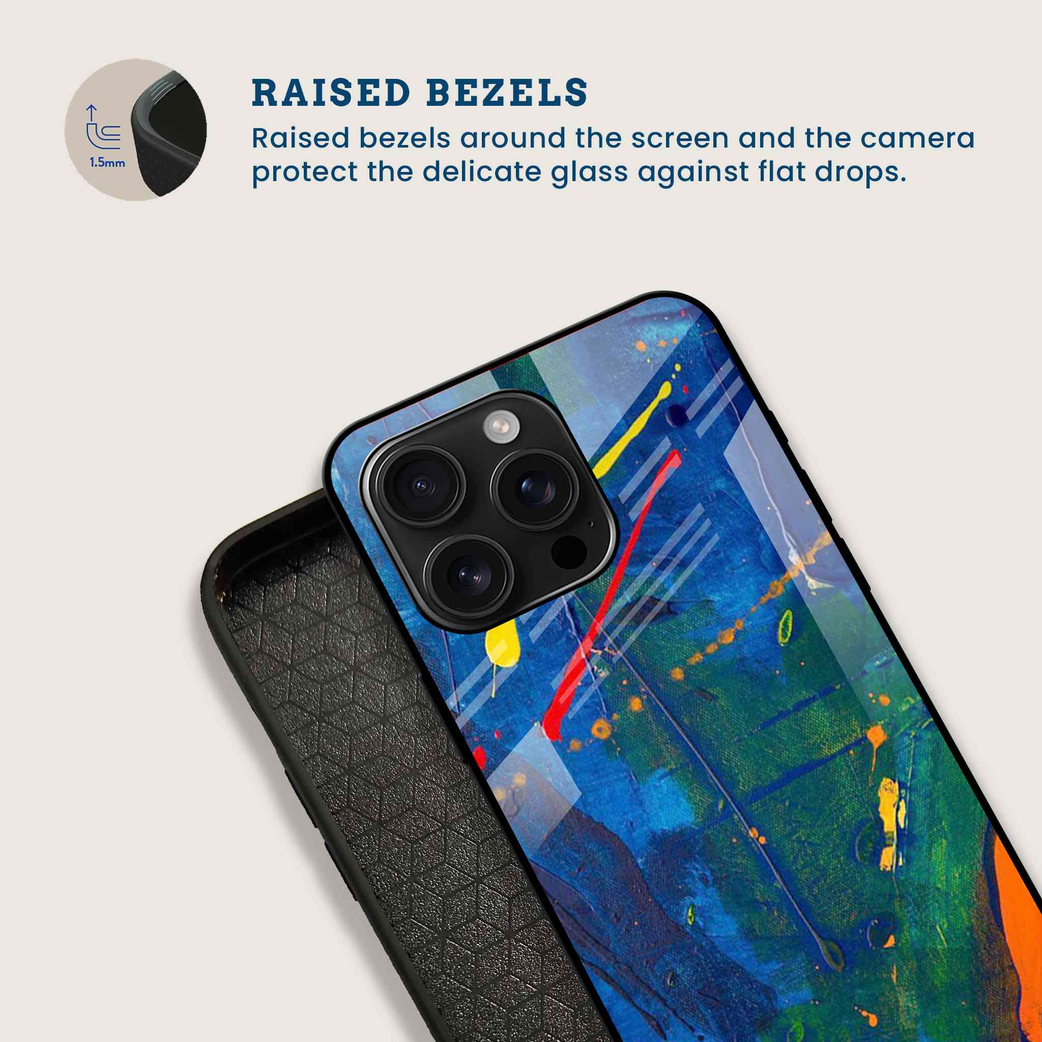 Abstract Paint Mobile Back Cover Bezel Image