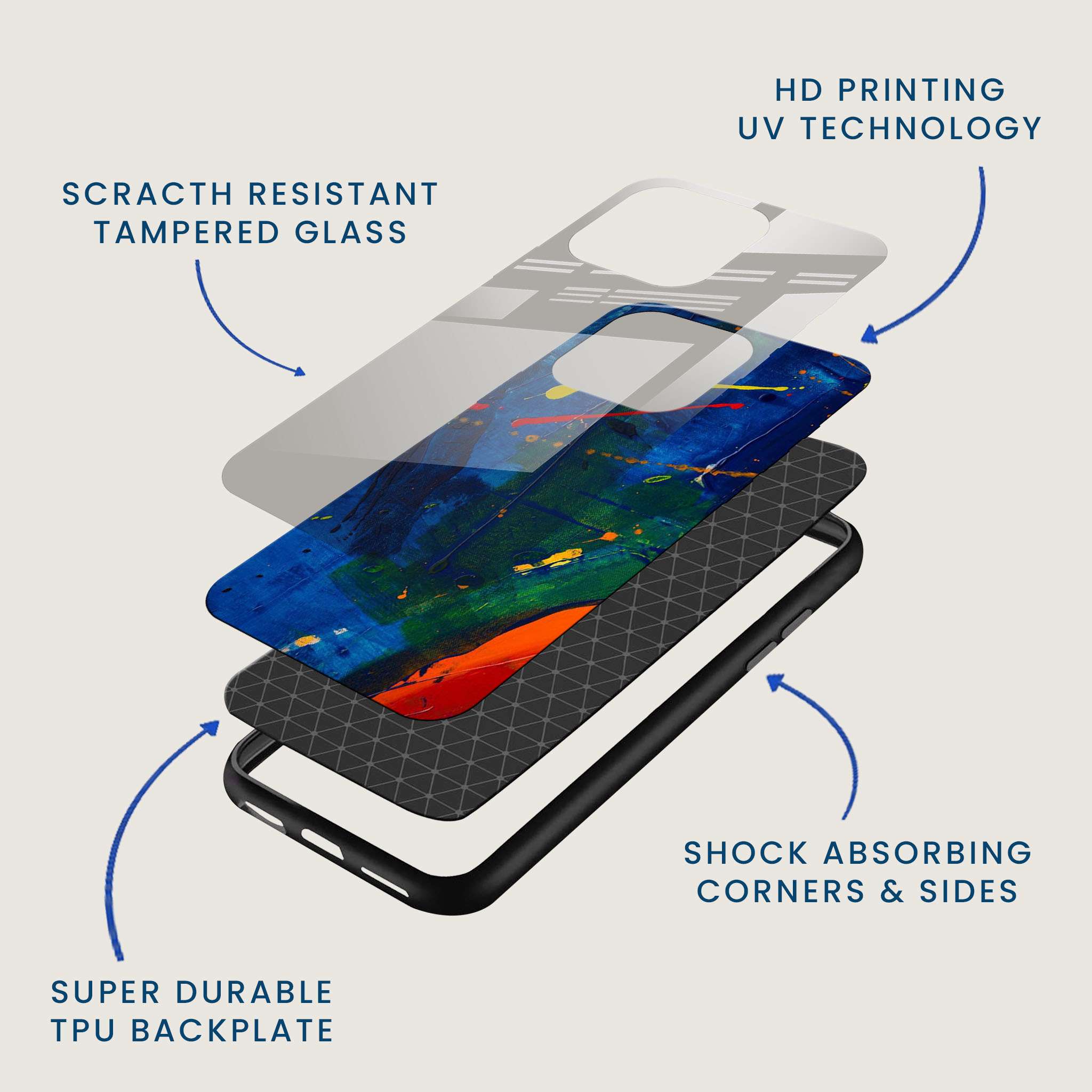 Abstract Paint Mobile Back Cover Layer Image