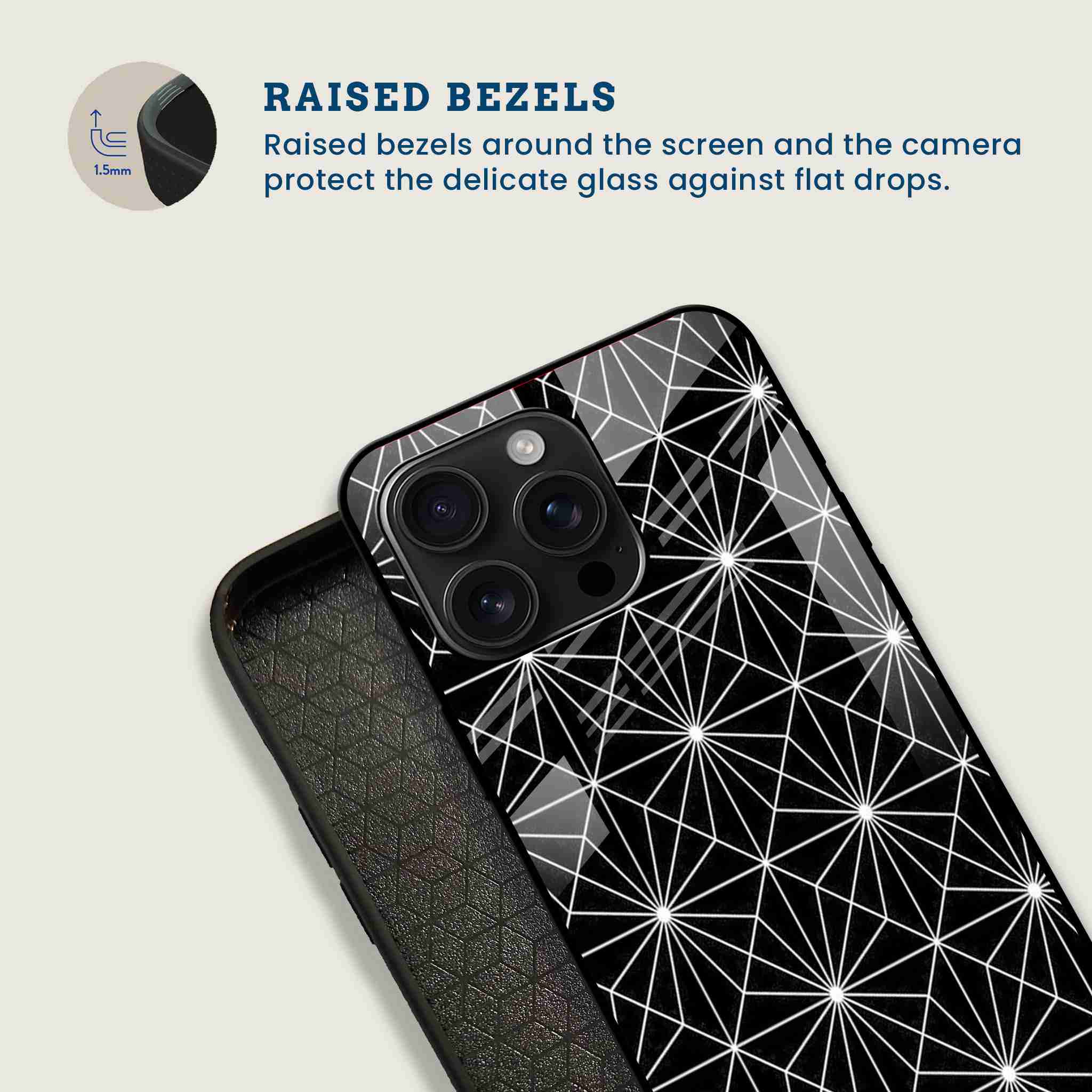 Abstract Star Mobile Back Cover Bezel Image