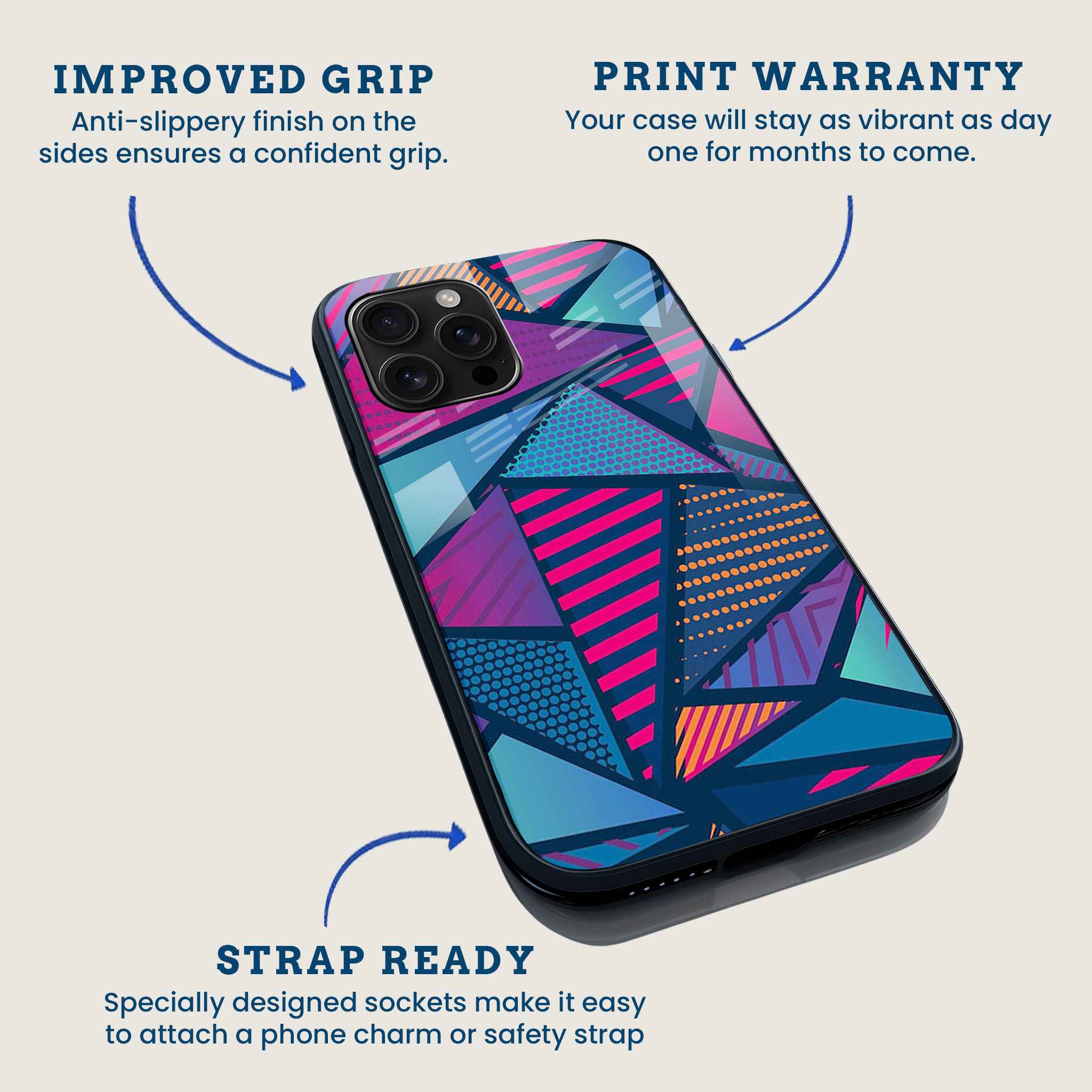 Abstract Triangles Mobile Back Cover Feature Image