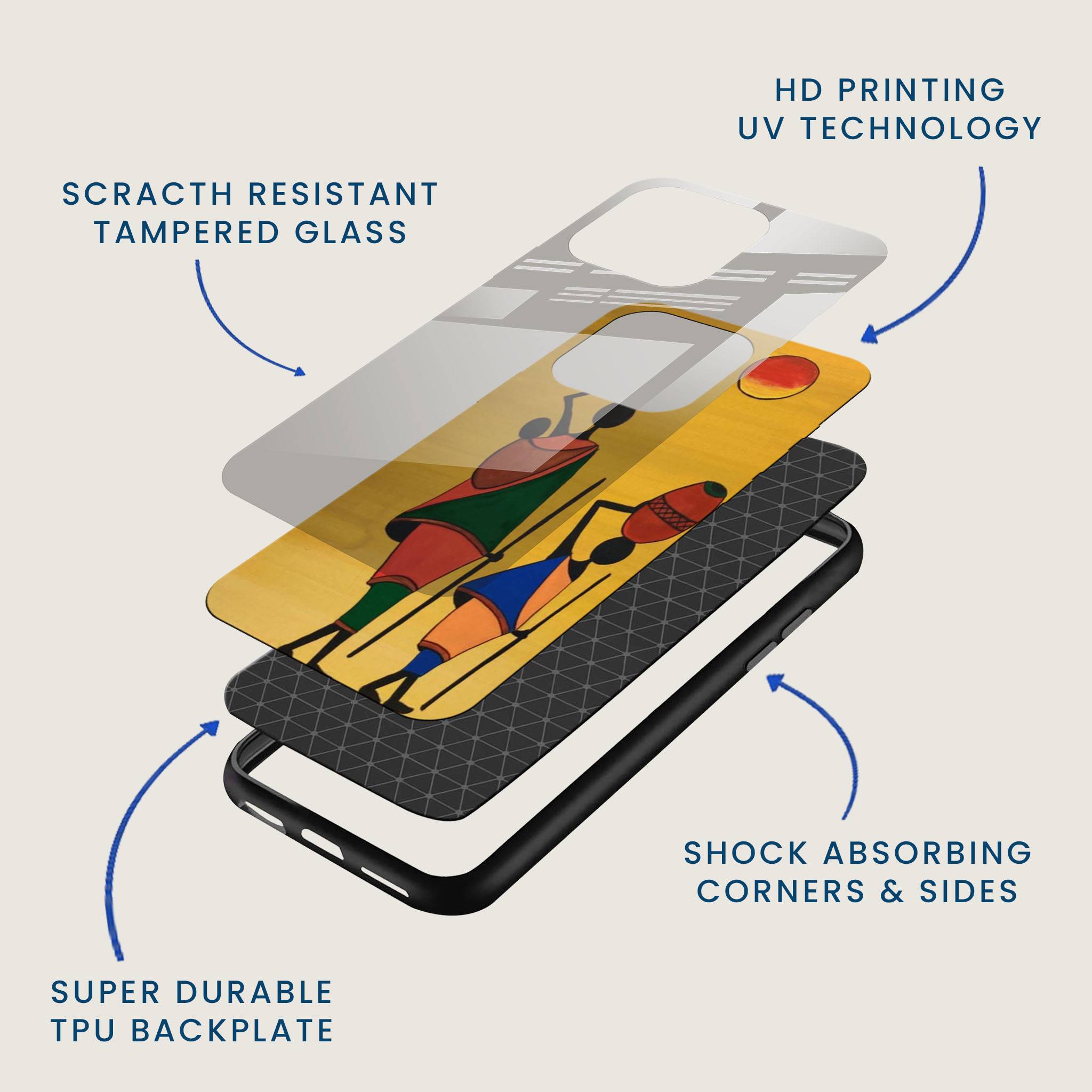 African Sunset Mobile Back Cover Layer Image