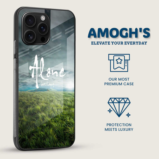 Alone But Happy Mobile Back Cover Side Image