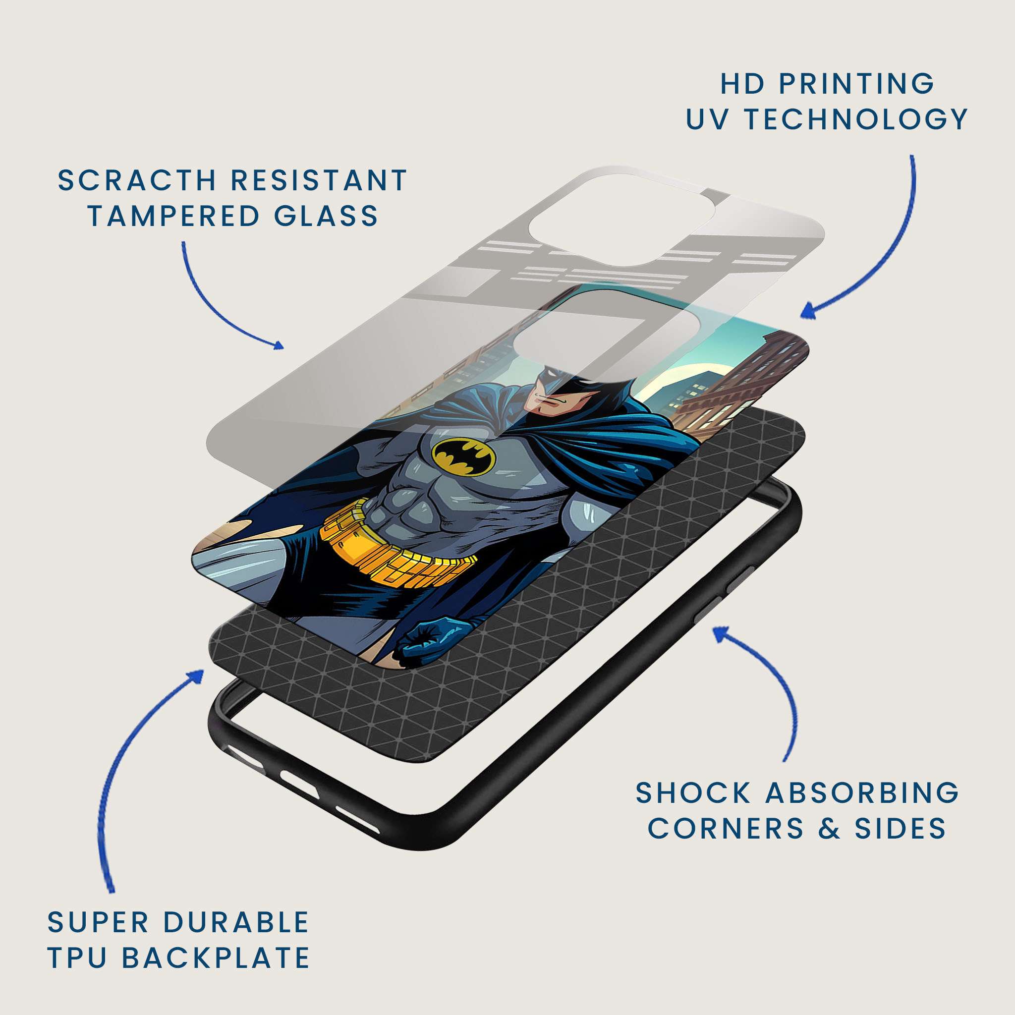 Angry Batman Mobile Back Cover Layer Image
