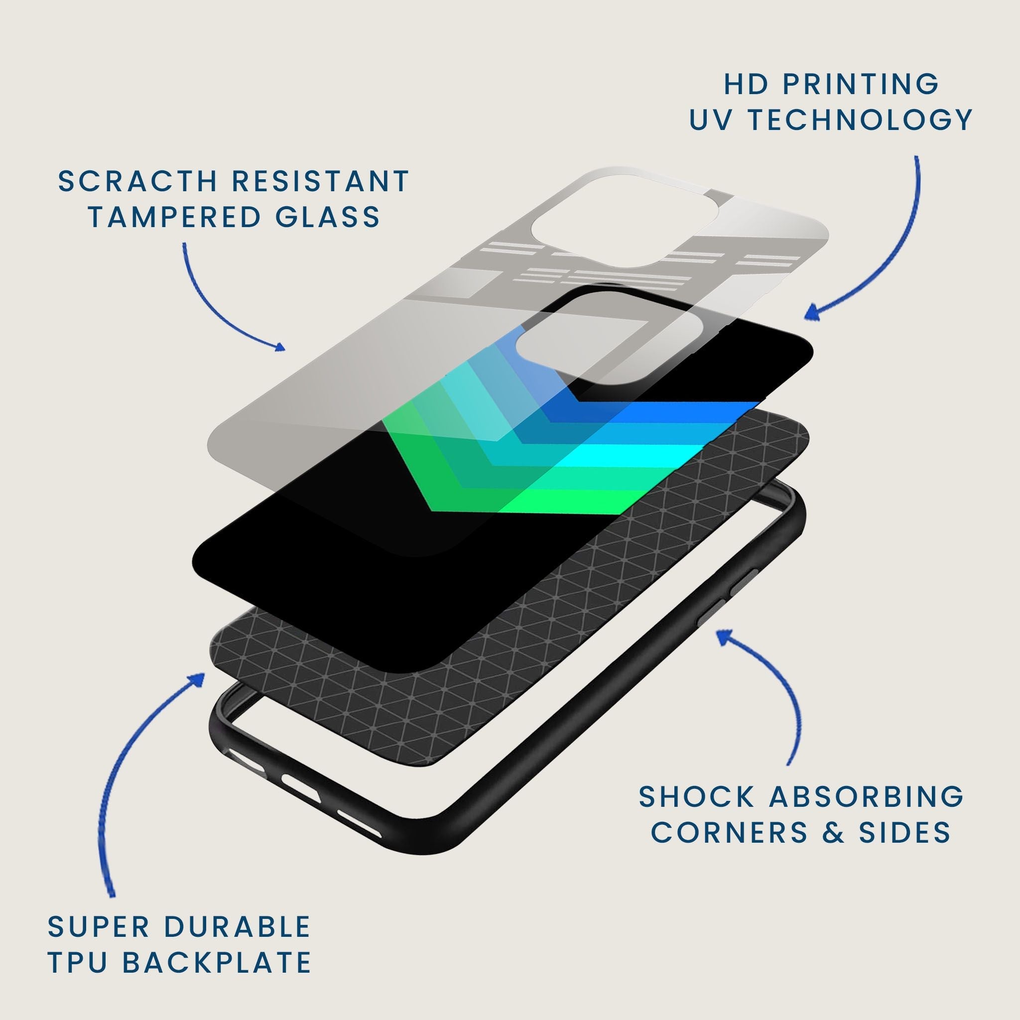 Aqua Edge Mobile Back Cover Layer Image