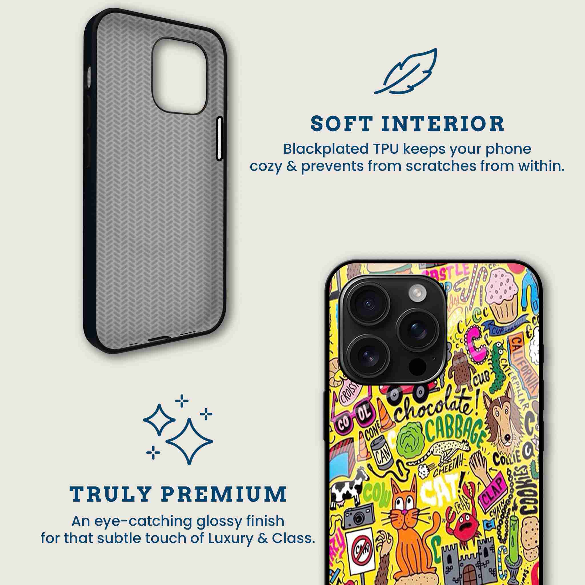 Artsy Doodle Mania Mobile Back Cover Brand Image