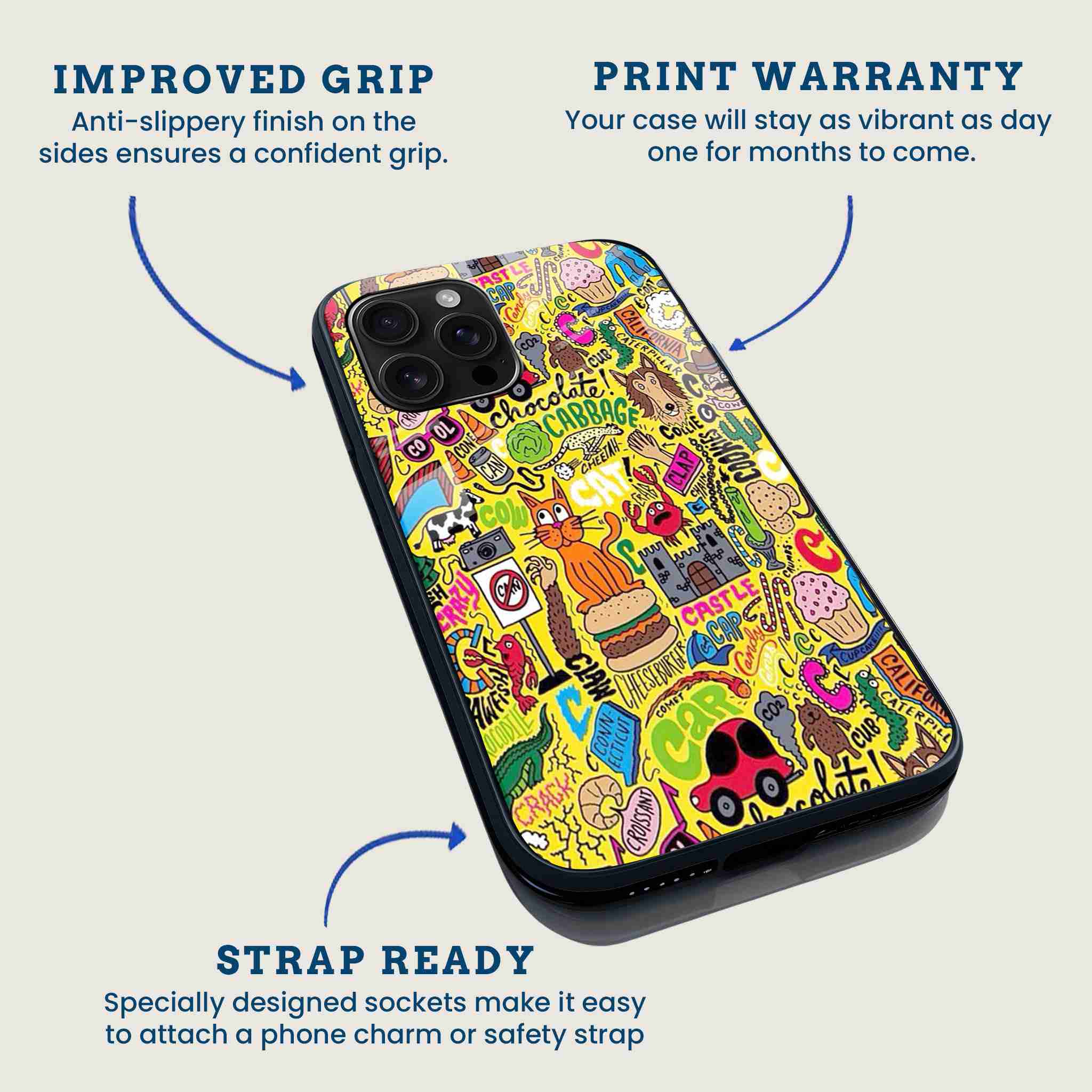 Artsy Doodle Mania Mobile Back Cover Feature Image