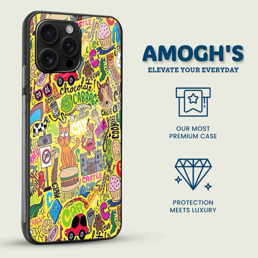 Artsy Doodle Mania Mobile Back Cover Side Image