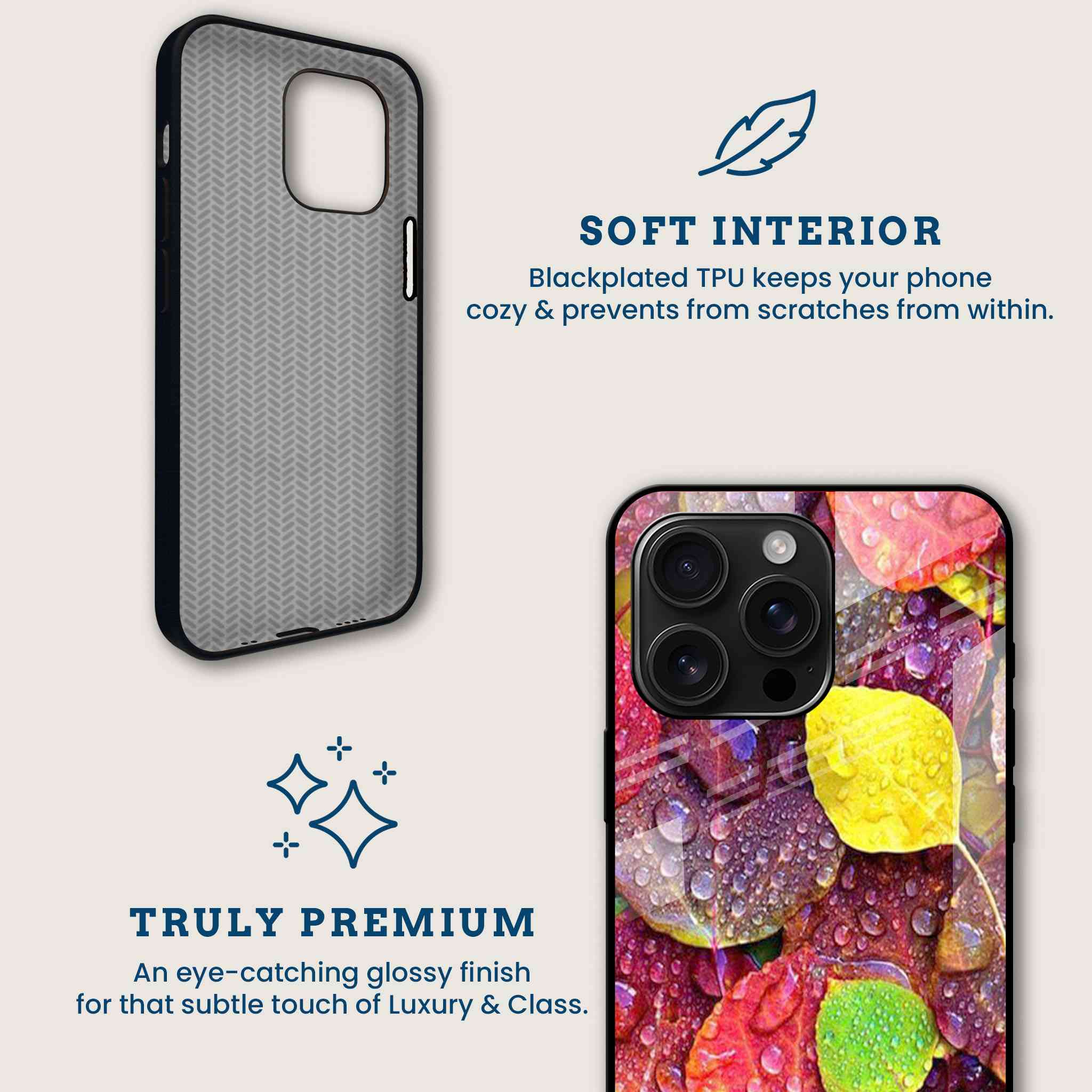 Autumn Drops Mobile Back Cover Brand Image