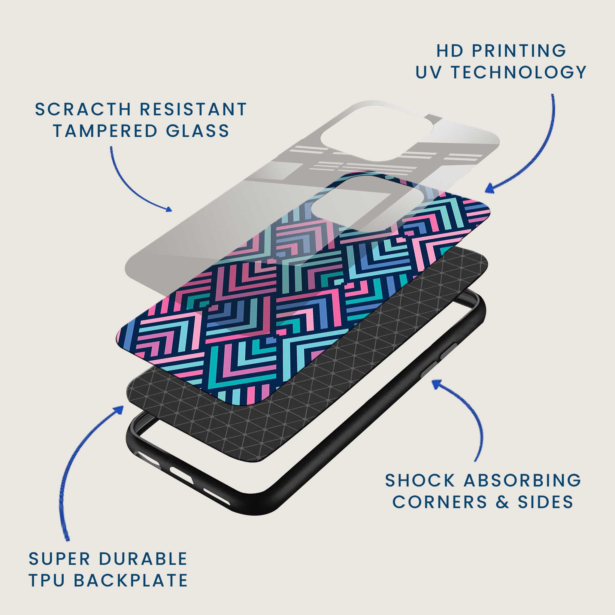 Aztec Arrow Mobile Back Cover Layer Image