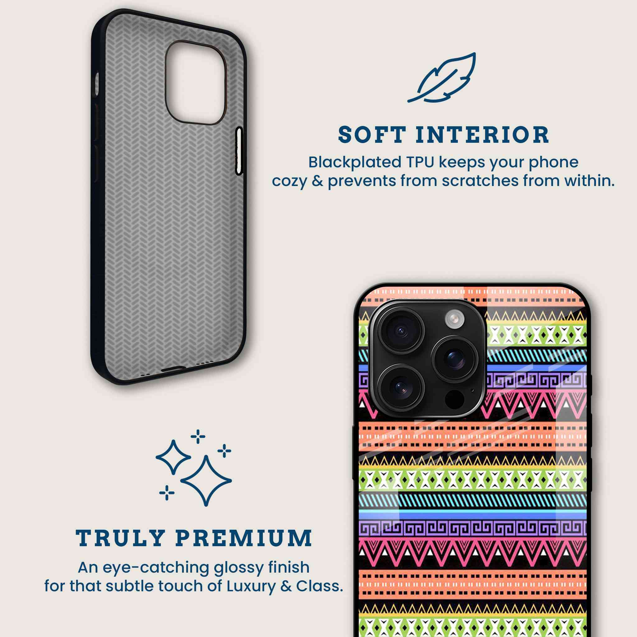Aztec Artwork Mobile Back Cover Brand Image