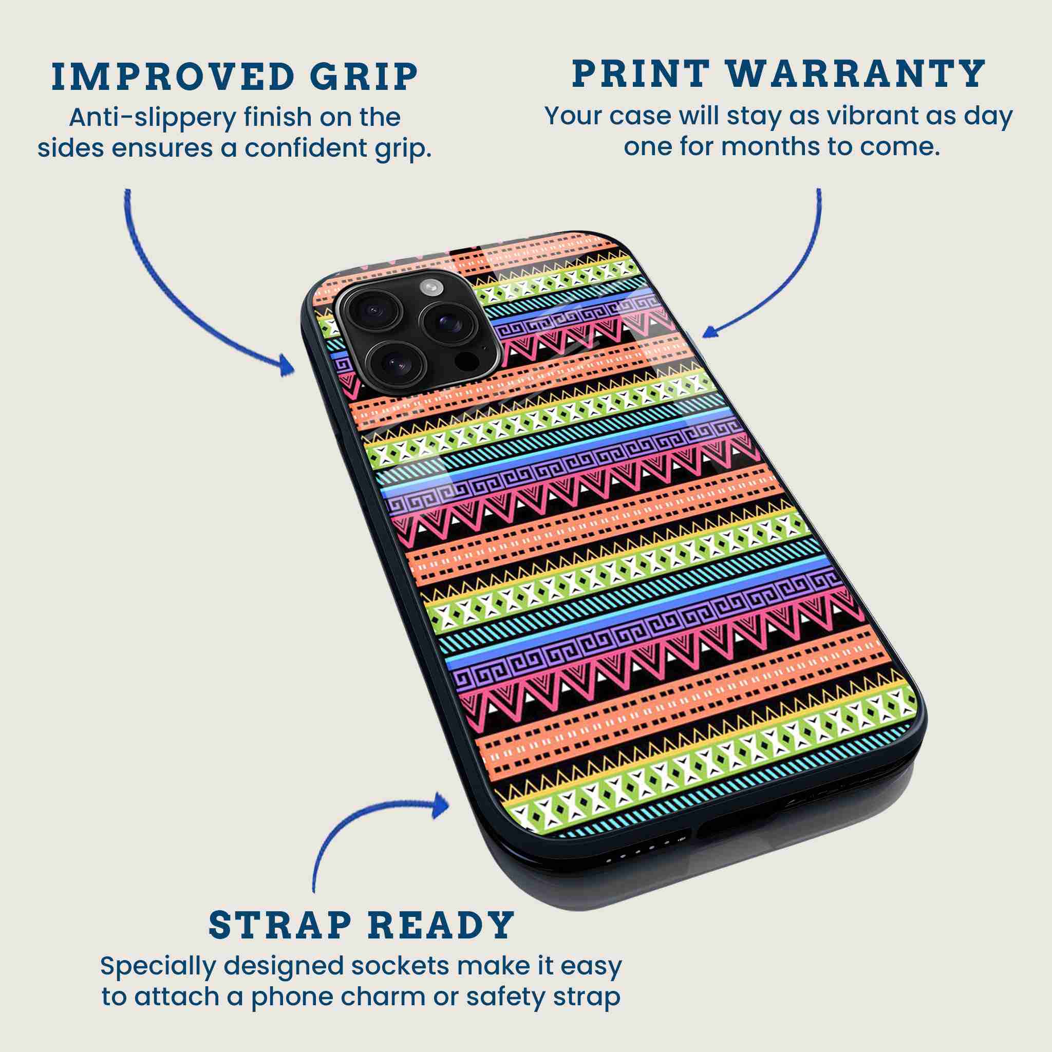 Aztec Artwork Mobile Back Cover Feature Image