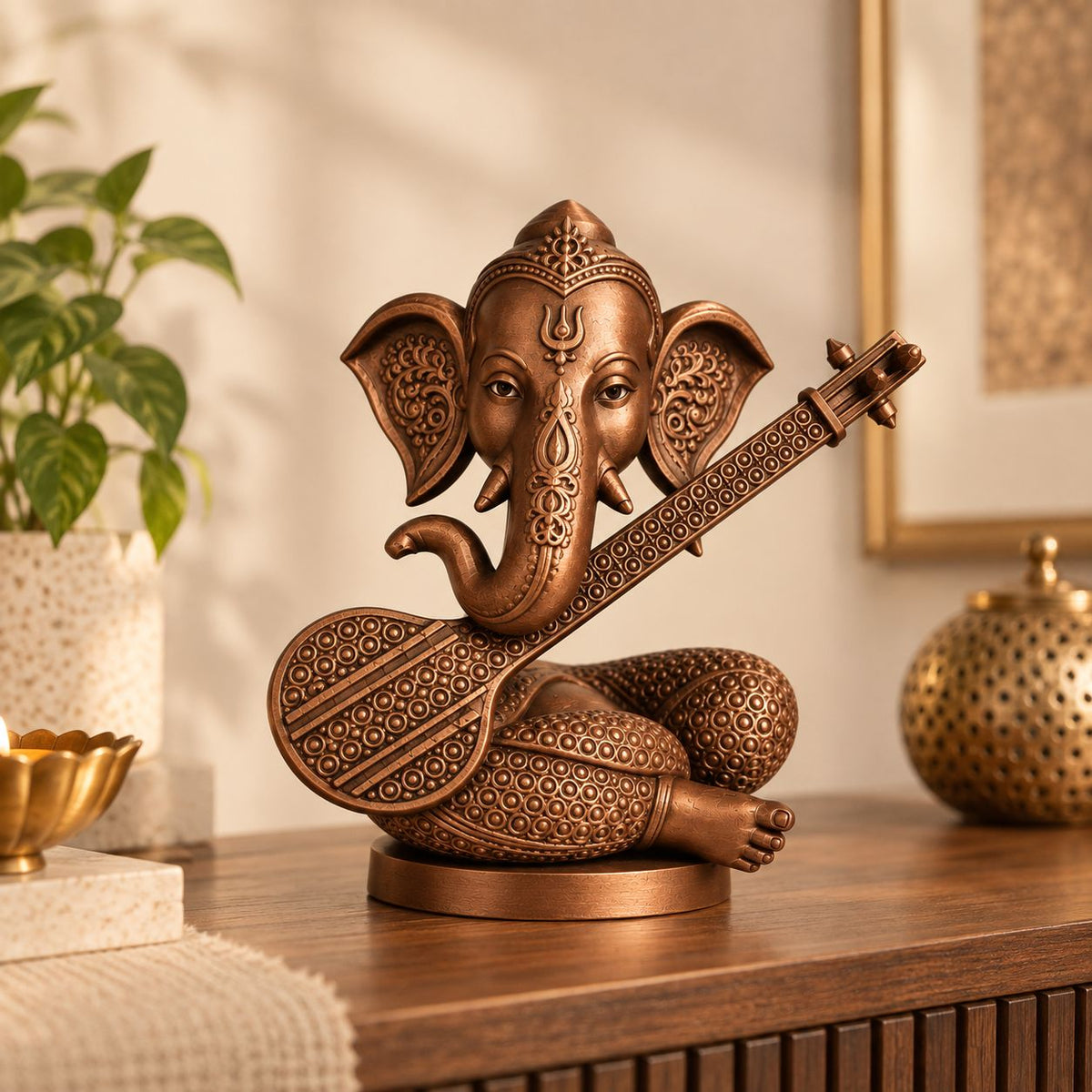 Ganesh with Veena | 3D Printed Idol