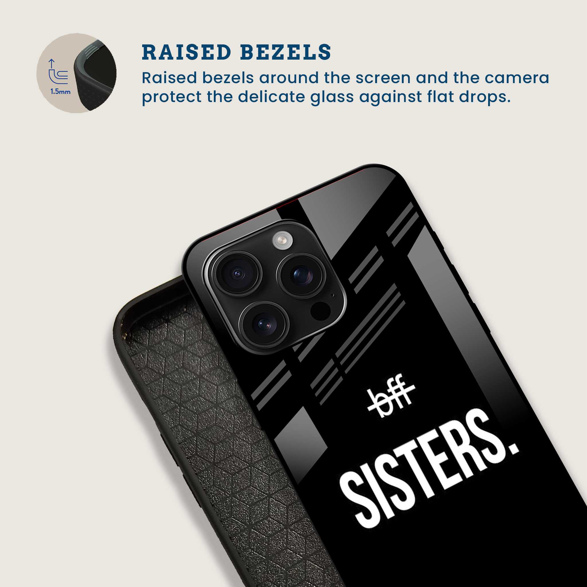 BFF Sisters Mobile Back Cover Bezel Image