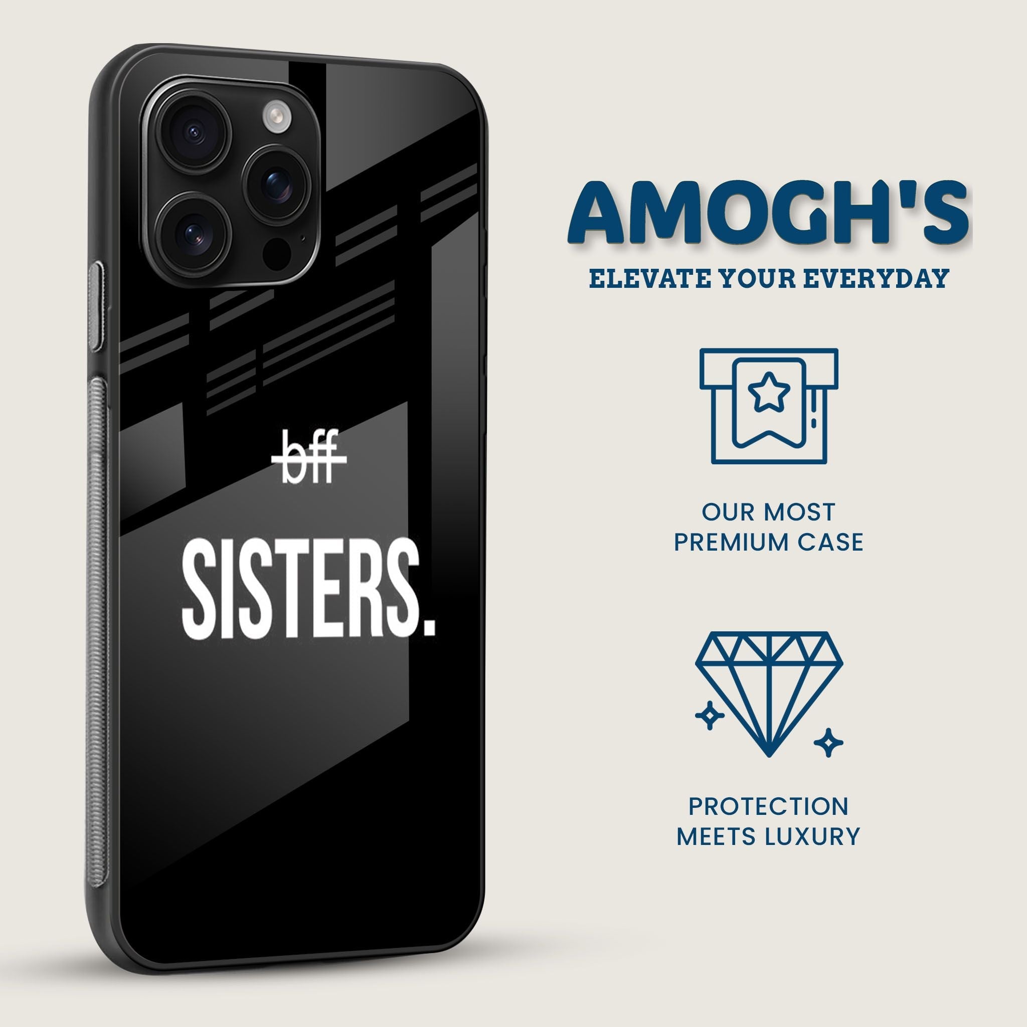 BFF Sisters Mobile Back Cover Side Image