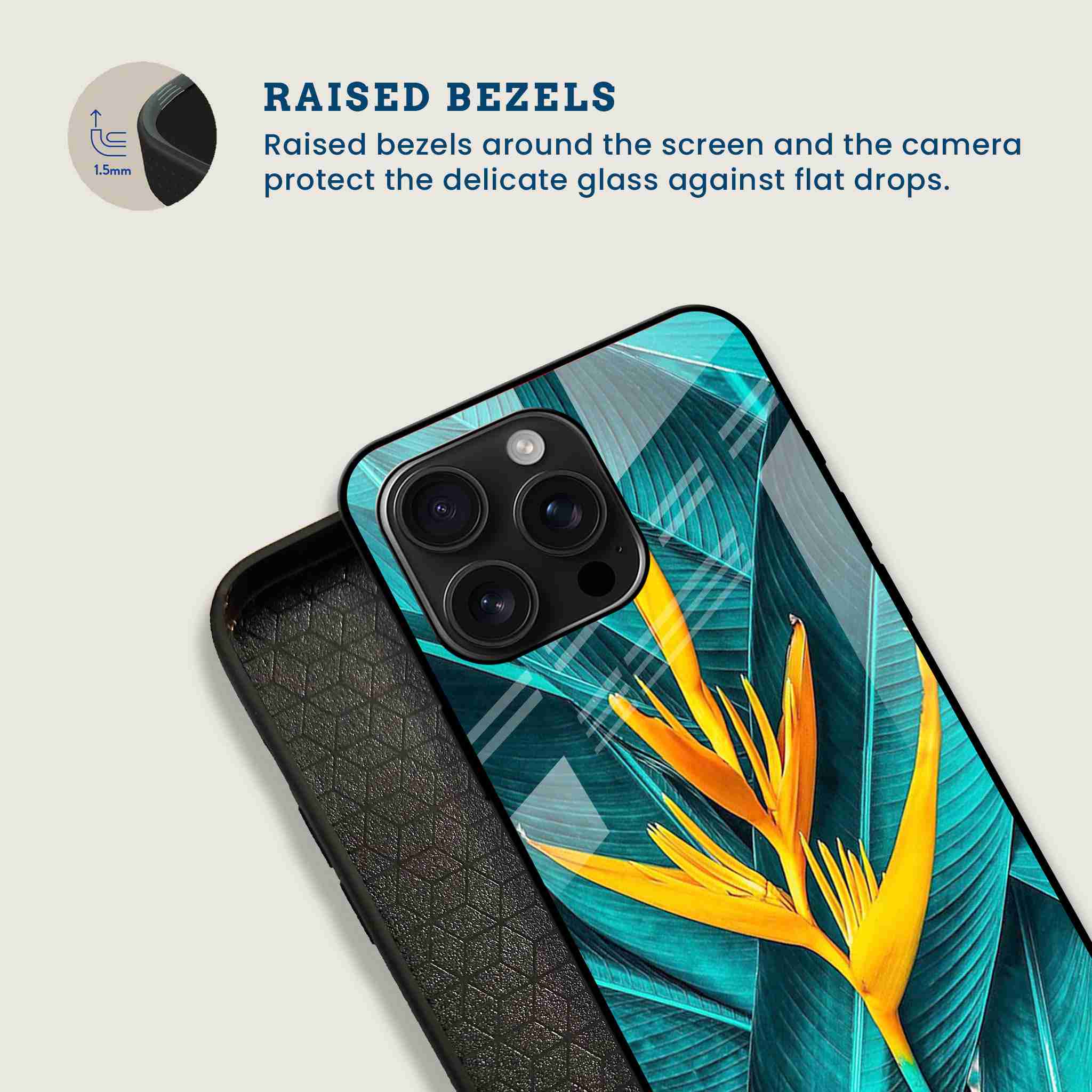 Bird of Paradise Mobile Back Cover Bezel Image