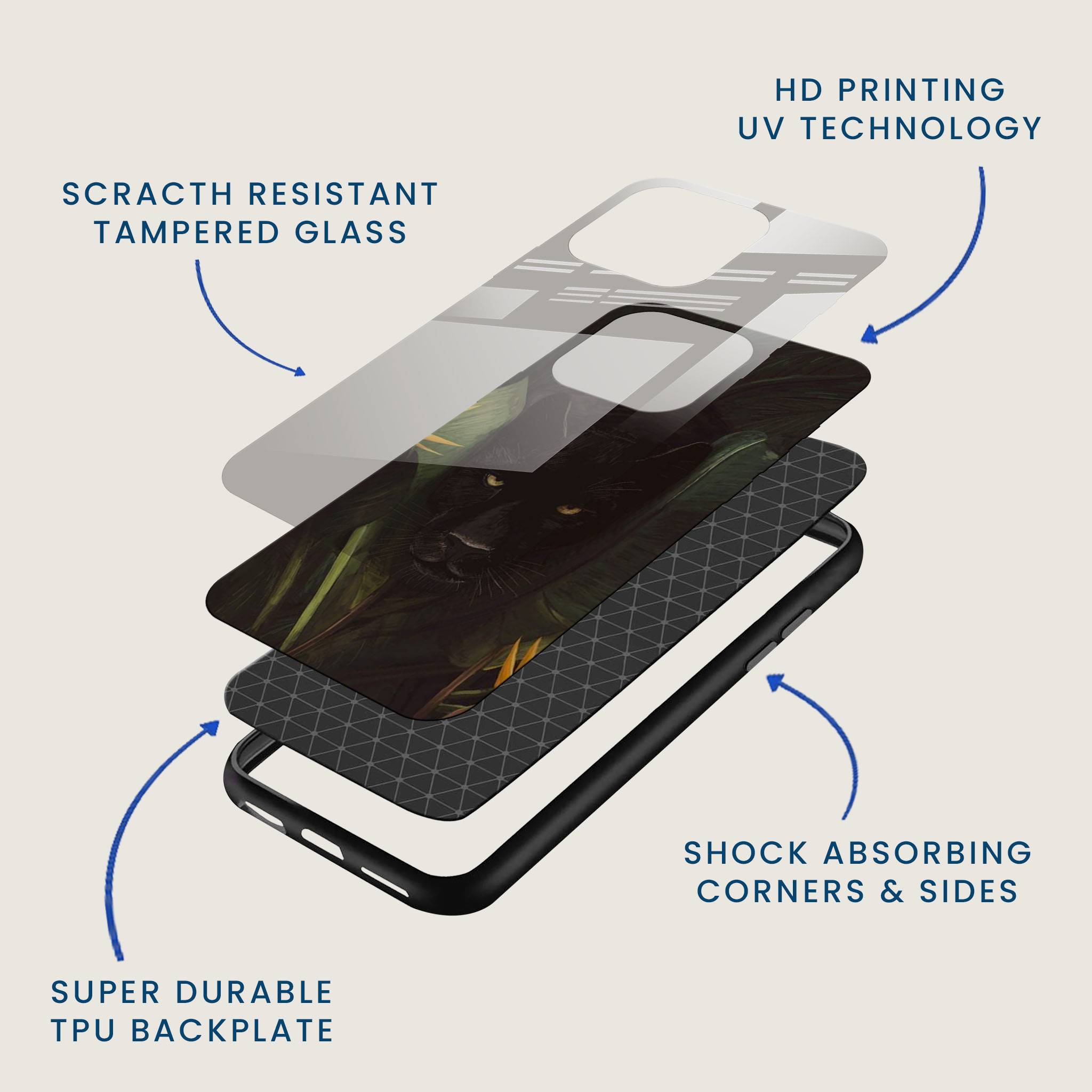 Black Panther Mobile Back Cover Layer Image