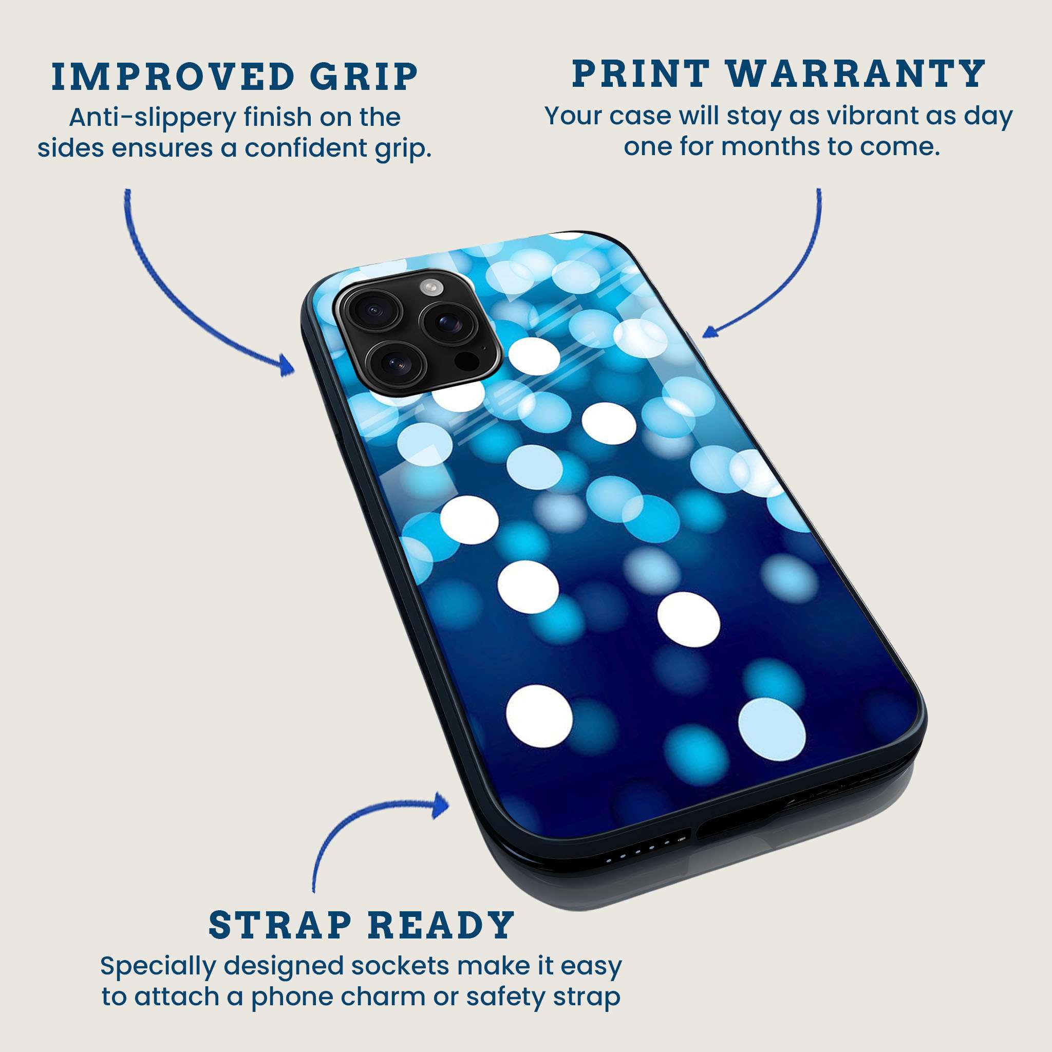 Blue Bokeh Sky Mobile Back Cover Feature Image