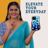 Blue Bokeh Sky Mobile Back Cover Woman Image