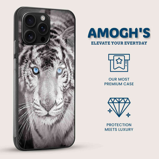 Blue Eye Tiger Mobile Back Cover Side Image