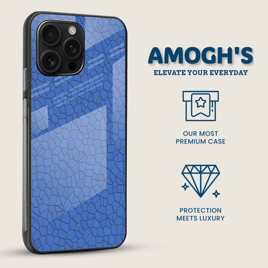 Blue Mosaic Art Mobile Back Cover Side Image