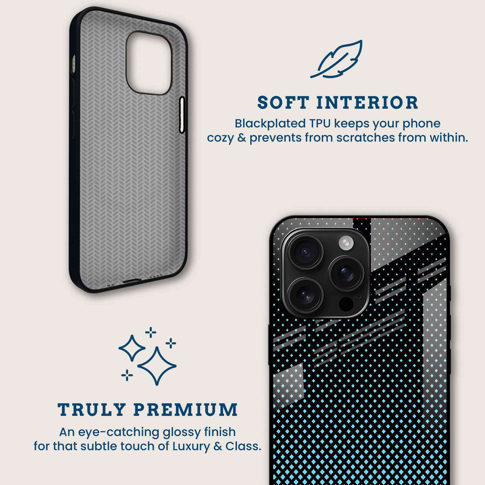 Blue Pixel Pulse Mobile Back Cover Brand Image