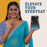 Blue Pixel Pulse Mobile Back Cover Woman Image