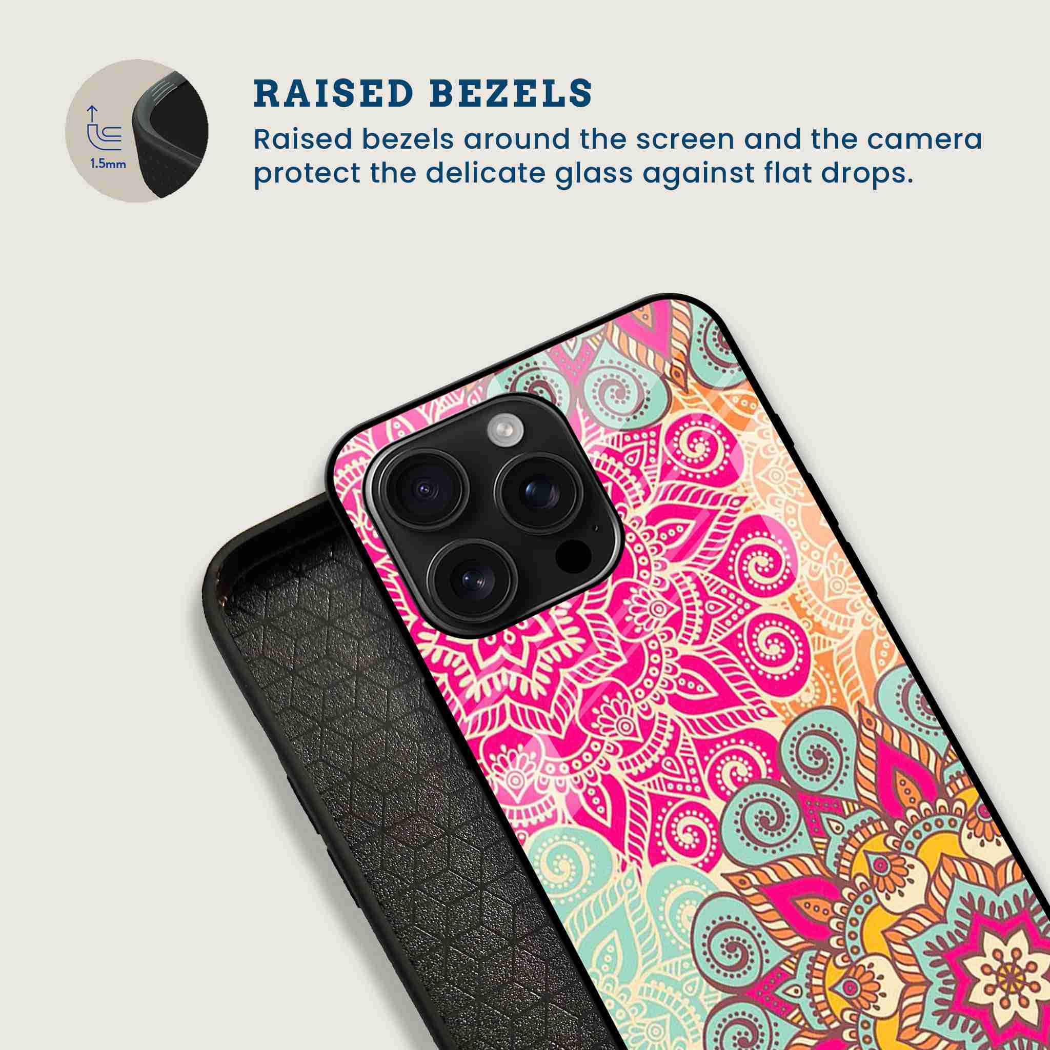 Bohemian Mandala Vibes Mobile Back Cover Bezel Image