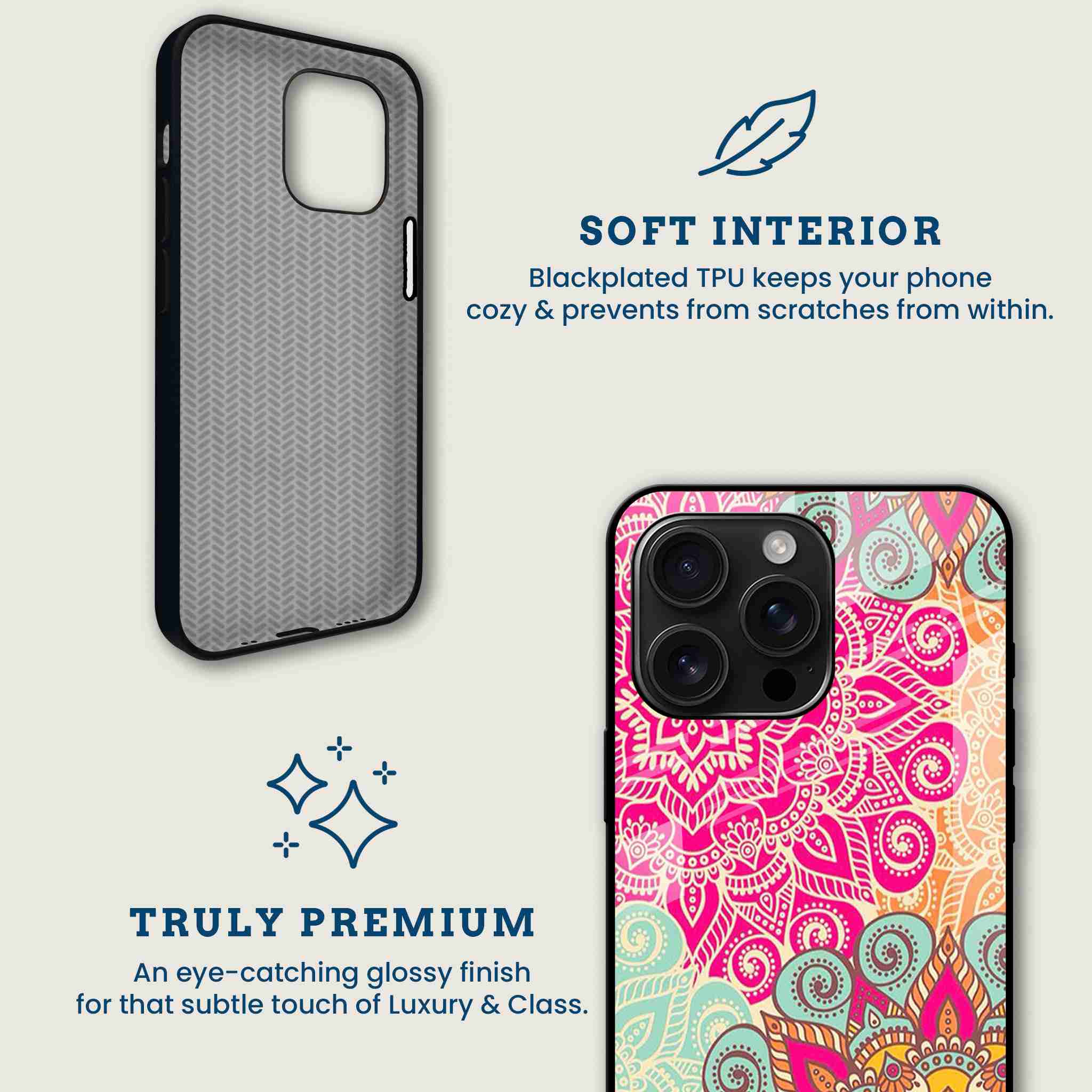Bohemian Mandala Vibes Mobile Back Cover Brand Image