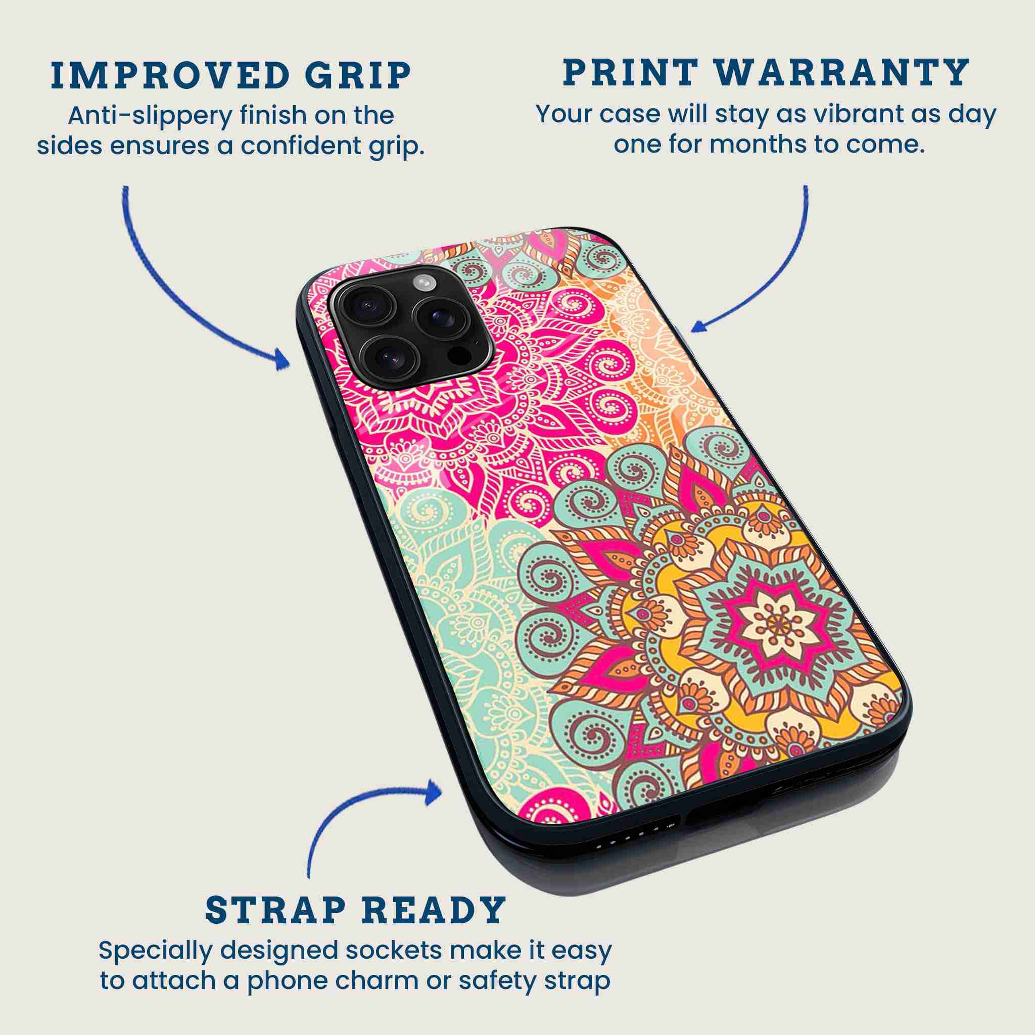 Bohemian Mandala Vibes Mobile Back Cover Feature Image