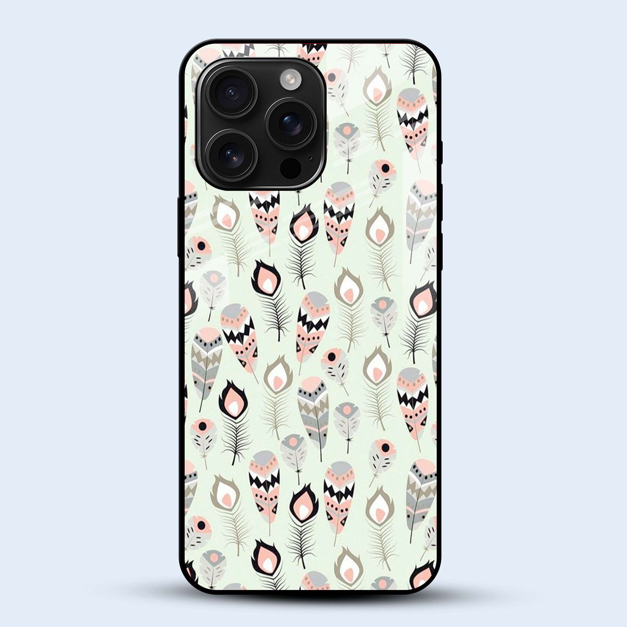 Boho Pastel Feather Mobile Back Cover Main Image
