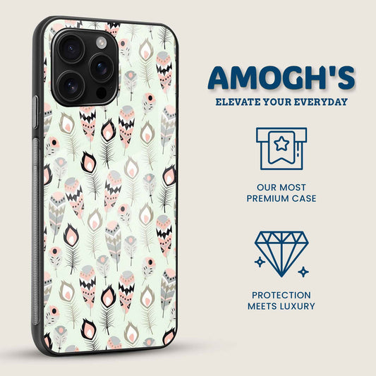 Boho Pastel Feather Mobile Back Cover Side Image
