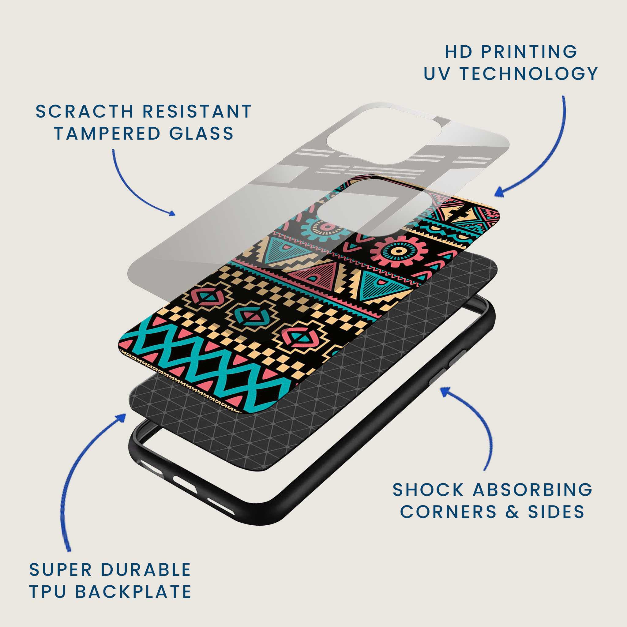 Boho Vibes Mobile Back Cover Layer Image