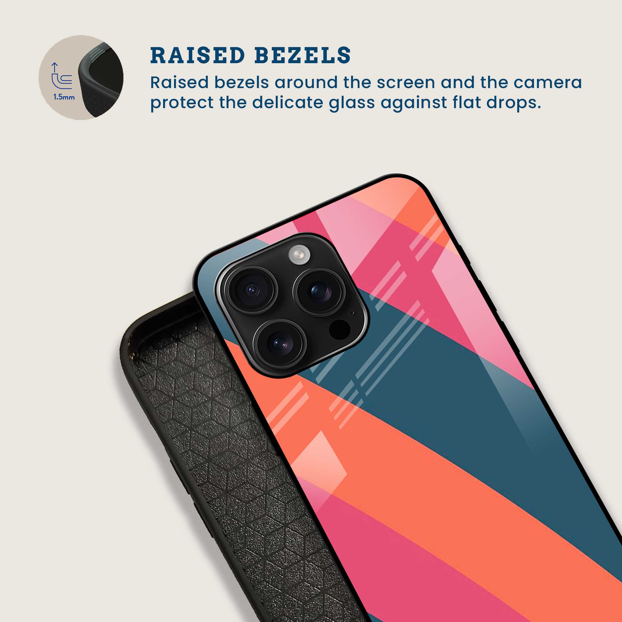 Bold Stripes Mobile Back Cover Bezel Image