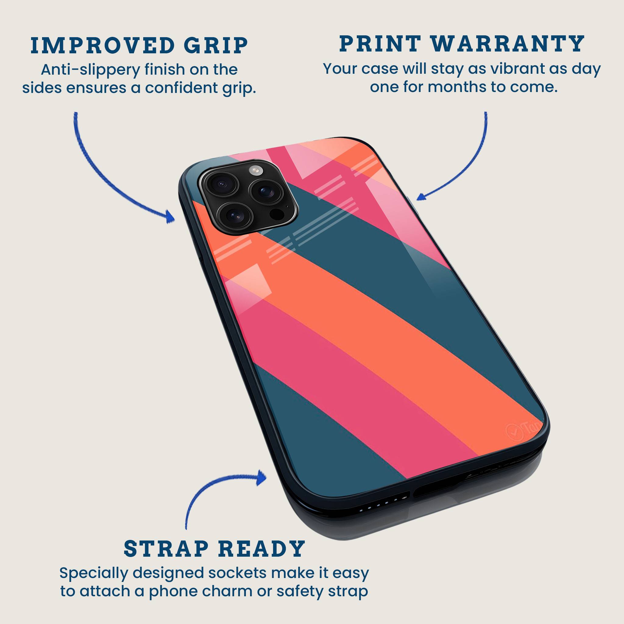 Bold Stripes Mobile Back Cover Feature Image