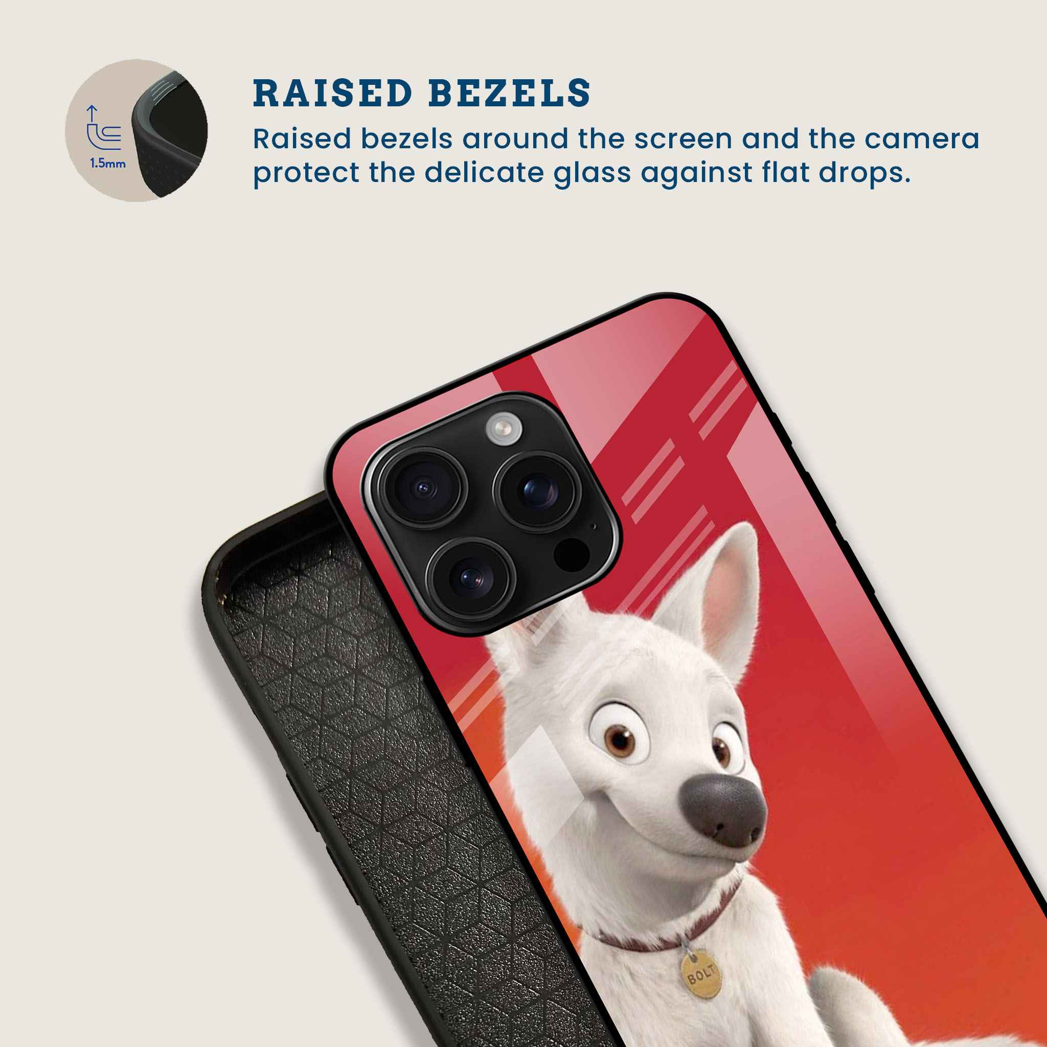 Bolt Dog Mobile Back Cover Bezel Image