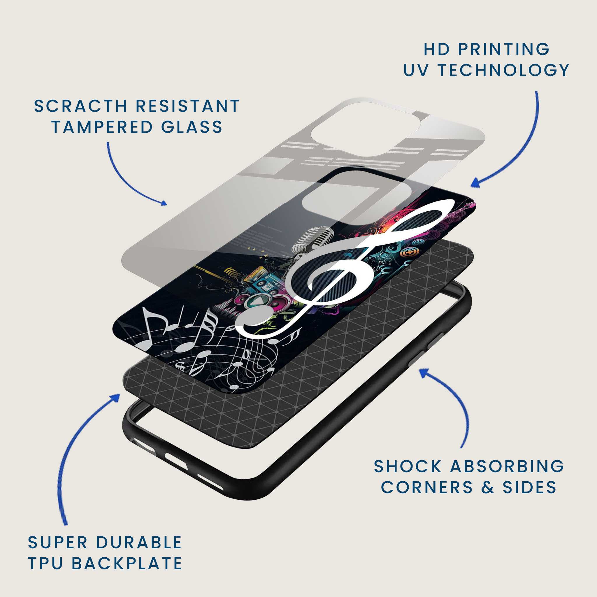 Boombox Beat Swag Mobile Back Cover Layer Image