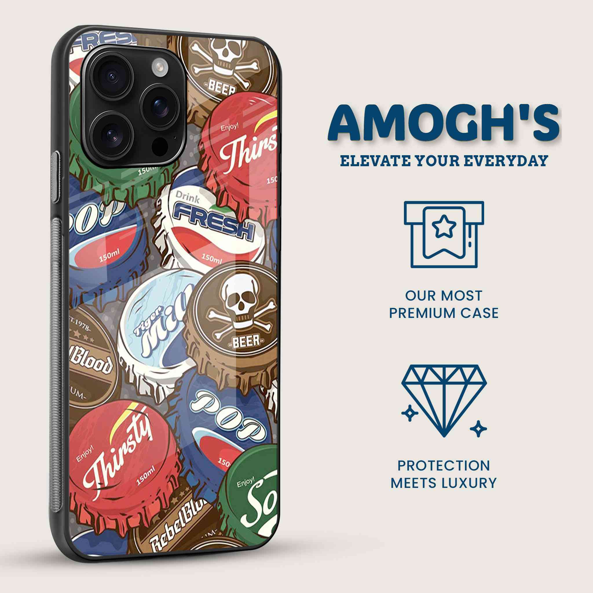 Bottle Cap Mobile Back Cover Side Image