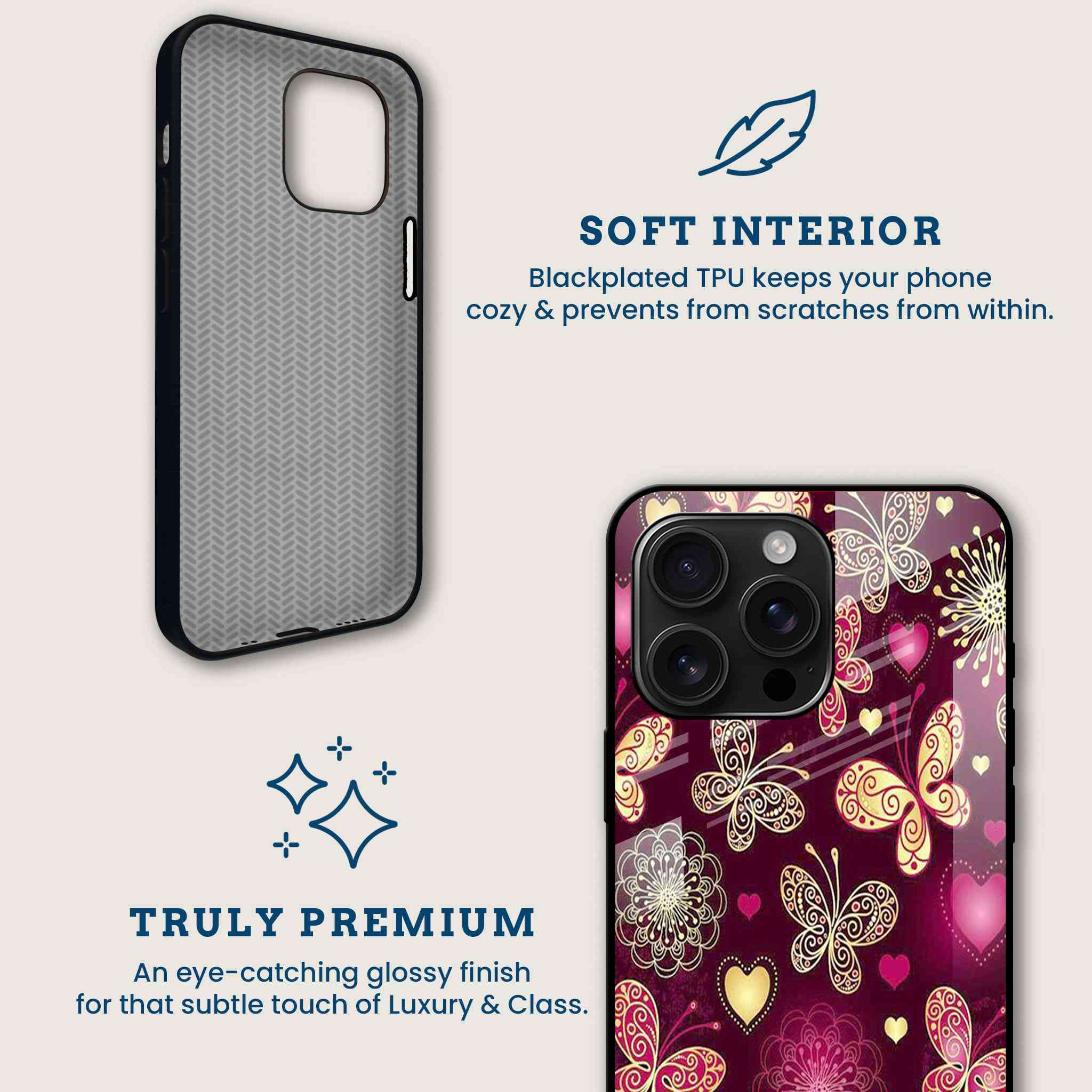Butterfly Love Mobile Back Cover Brand Image