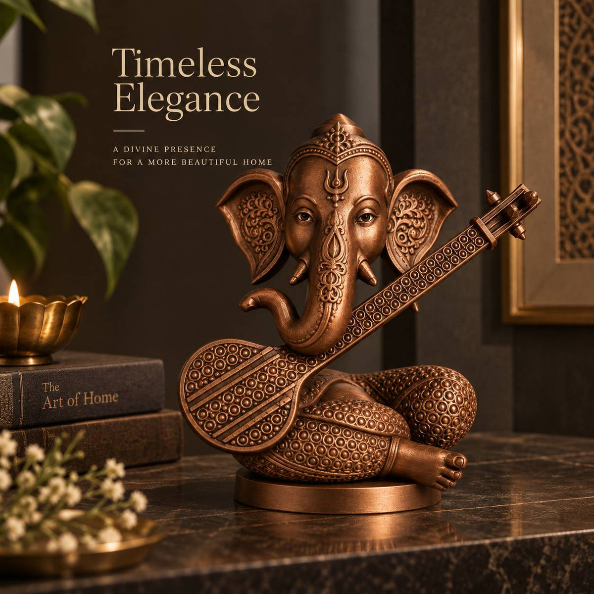 Ganesh with Veena | 3D Printed Idol