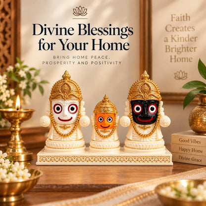 Jagannath, Balabhadra & Subhadra | 3D Printed Idol Set