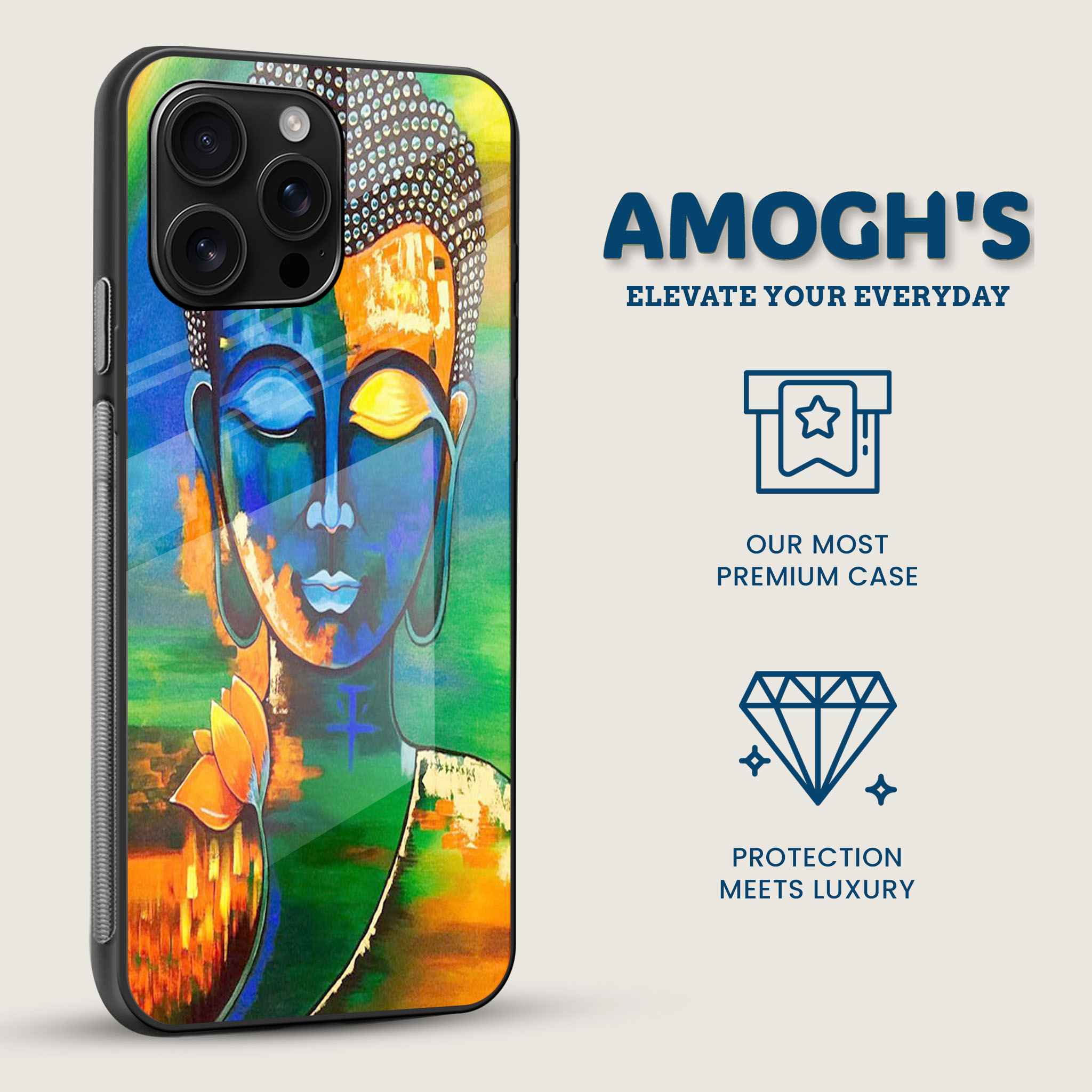 Calm Buddha Mobile Back Cover Side Image
