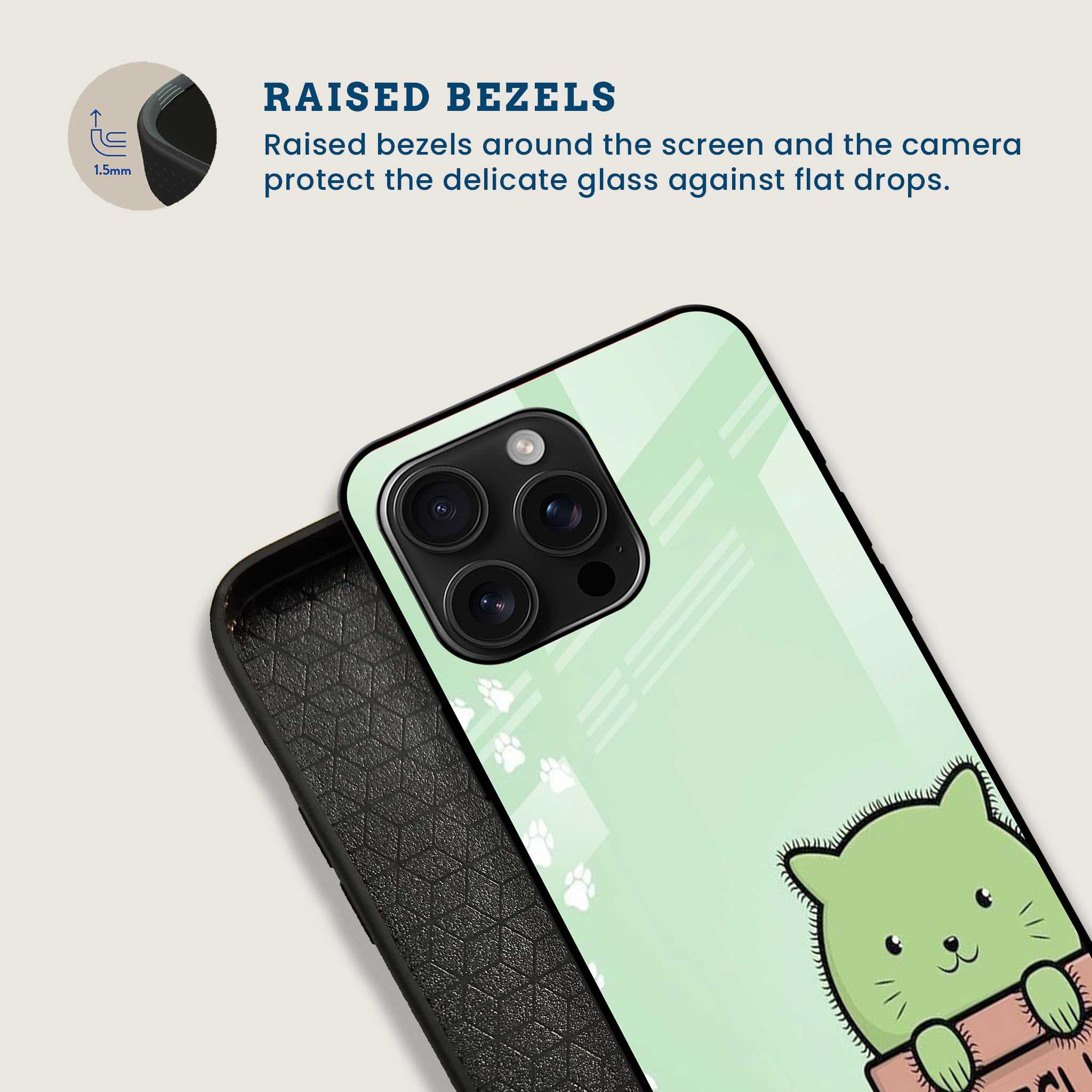 Catchus Cute Kitty Mobile Phone Cover Bezel Image