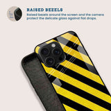 Caution Stripes Mobile Back Cover Bezel Image