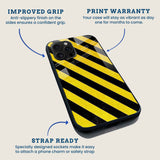 Caution Stripes Mobile Back Cover Feature Image