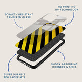 Caution Stripes Mobile Back Cover Layer Image